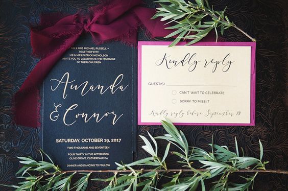 navy blue and burgundy wedding invitations for navy blue and burgundy september wedding color 2020