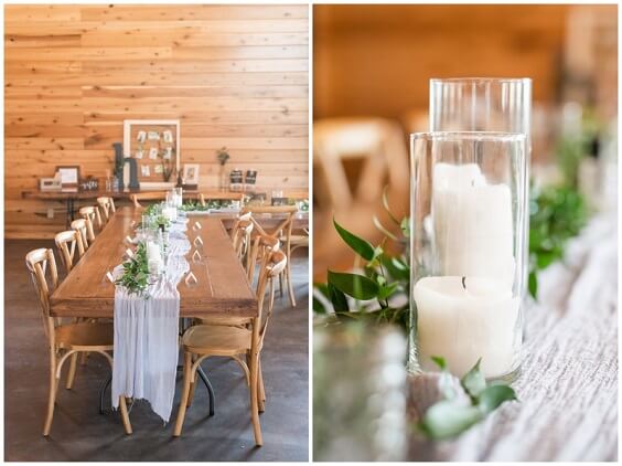 Wedding table settings for Silver, Pale Blue and Navy Blue Rustic Summer Wedding