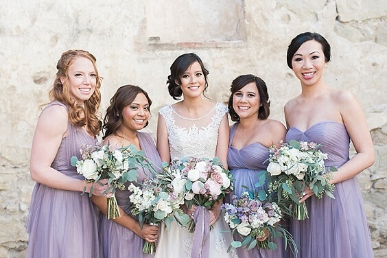 Lavender bridesmaid dresses for Lavender, Lilac and Greenery Rustic Summer Wedding