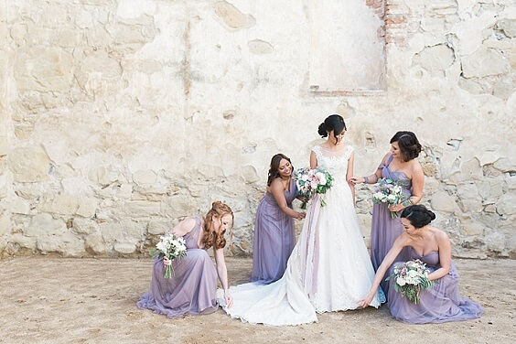 Lavender bridesmaid dresses for Lavender, Lilac and Greenery Rustic Summer Wedding