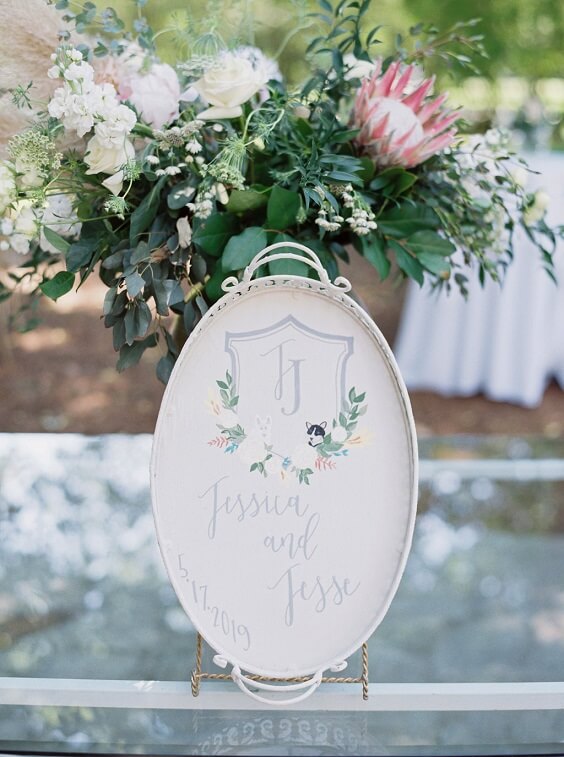 Wedding decorations for Honeydew, Blush and Champagne Rustic Summer Wedding