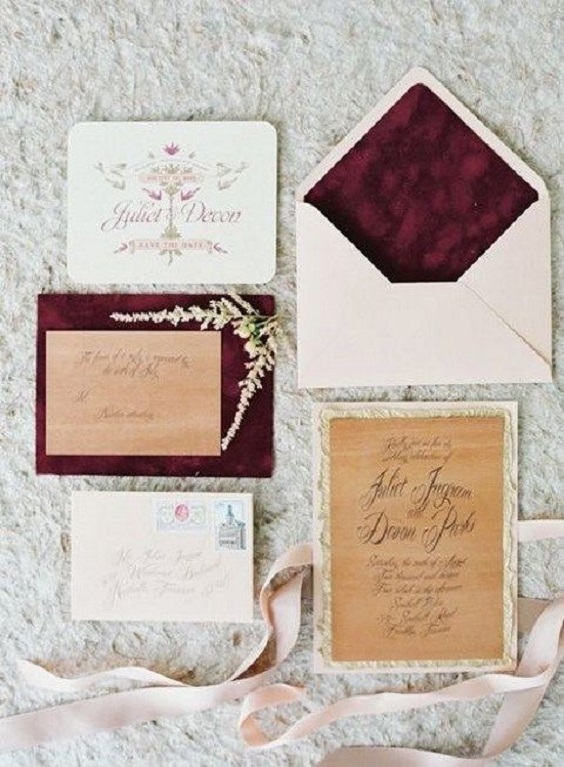 burgundy and gold invitation for burgundy fall wedding colors burgundy and gold