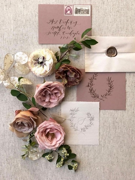 dusty rose and sage green invitations for dusty rose sage green fall wedding colors 2021