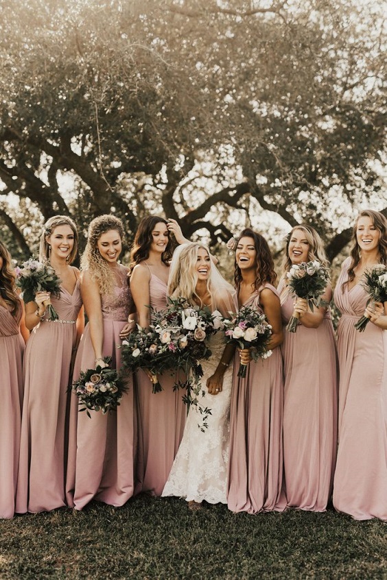 dusty rose bridesmaid dresses for dusty rose sage green fall wedding colors 2021