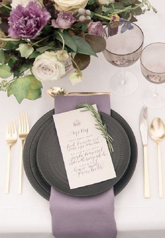 lavender and grey dinner plate for lavender grey fall wedding colors 2021