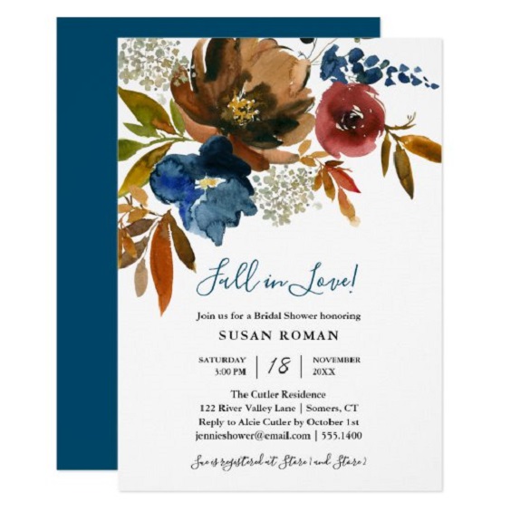 navy  blue and rust invitations for navy blur rust fall wedding colors 2021
