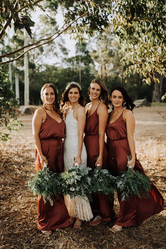 rust bridesmaid dresses for navy blue rust fall wedding colors 2021