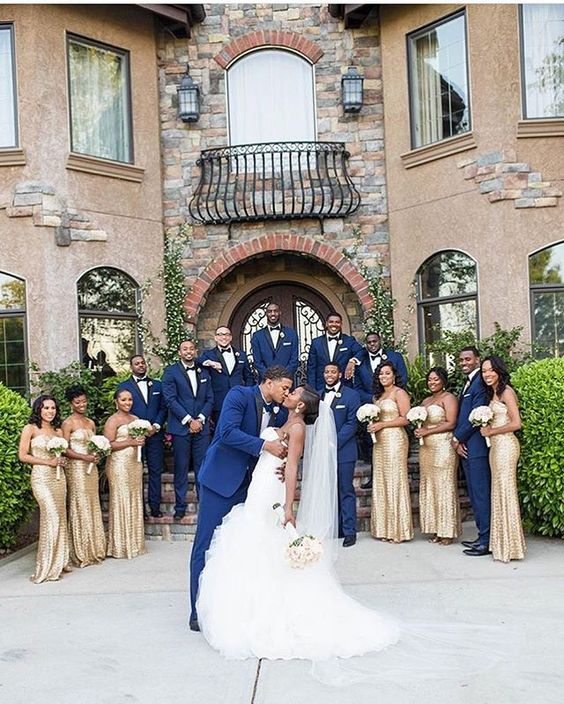Colors Wedding Navy Blue and Gold Fall Wedding Color Gold