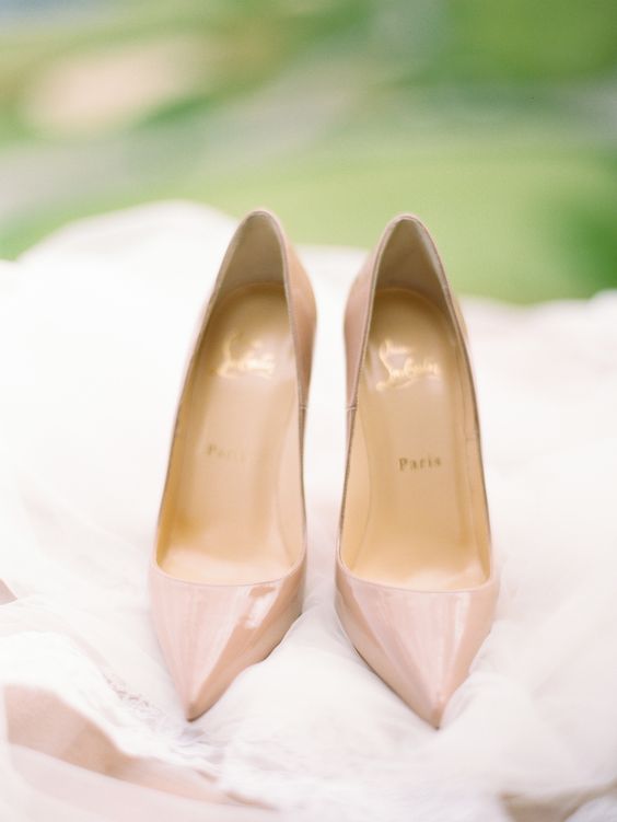 blush wedding shoes for navy blush fall wedding colors