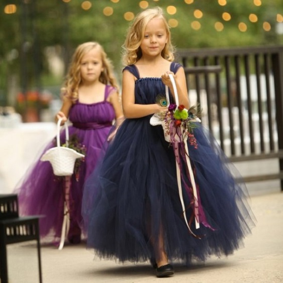 navy blue and purple flower girl dresses for navy blue purple blue fall wedding colors