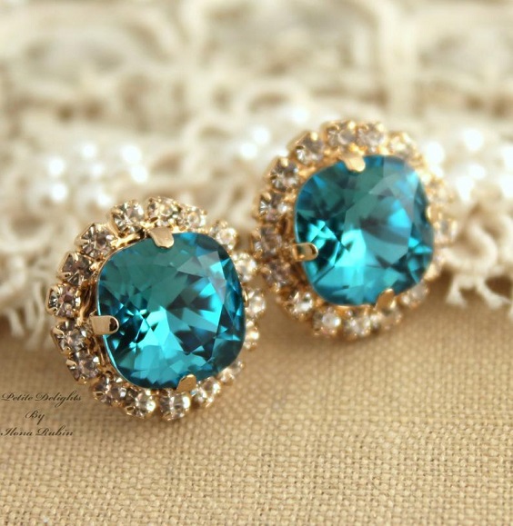 blue teal and gold earrings for blue teal gold blue fall wedding colors