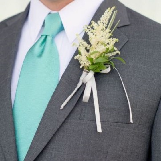 gray men suit turquoise blue men tie for turquoise blue gray blue fall wedding colors