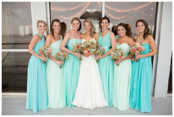 Colors Wedding | Turquoise Blue and Grey Fall Wedding, Mismatched ...