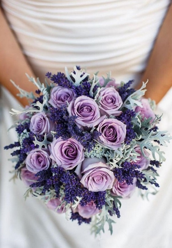 purple and lavender wedding bouquets for purple and lavender fall wedding colors