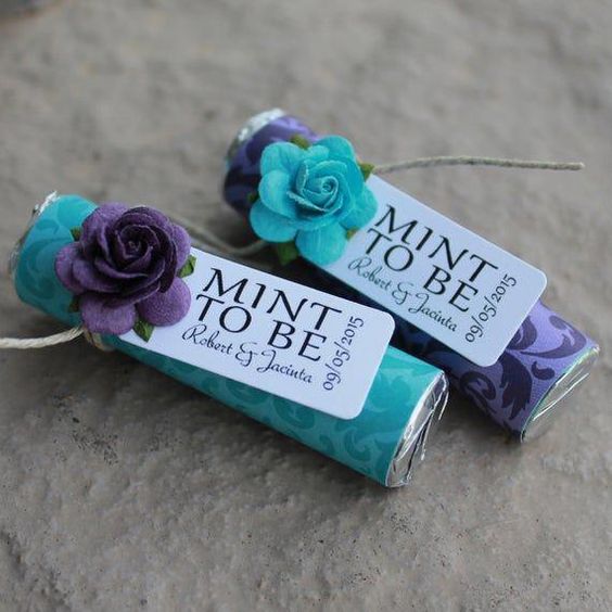 purple and teal wedding mints for purple and teal purple fall wedding colors