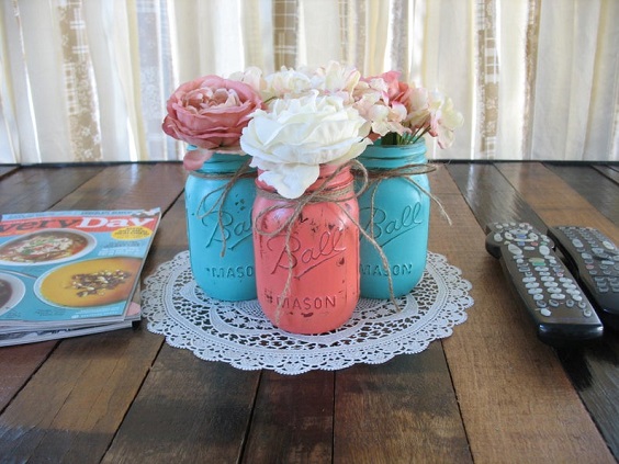 turquoise and coral wedding centerpiece for coral turquoise may wedding colors 2020