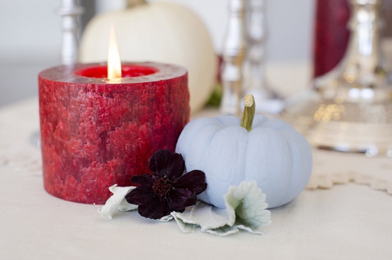 red candle and dusty blue pumpkin for dusty blue red may wedding colors 2020