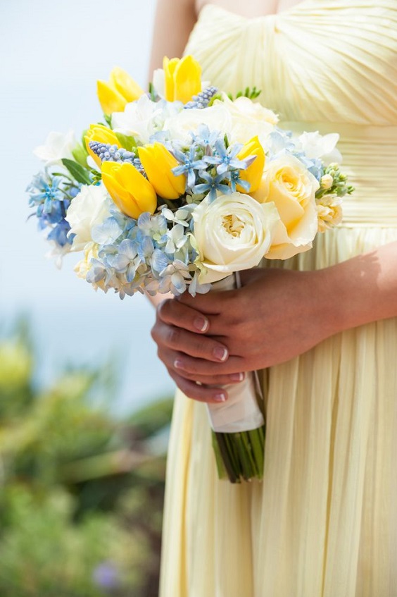 ice blue and yellow bouquets for ice blue yellow may wedding colors 2020