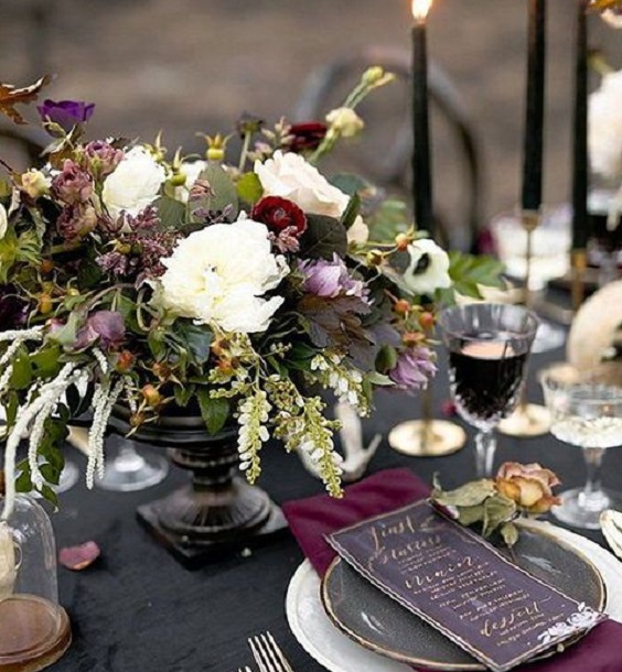 plum grey table decorations for plum grey may wedding colors 2020