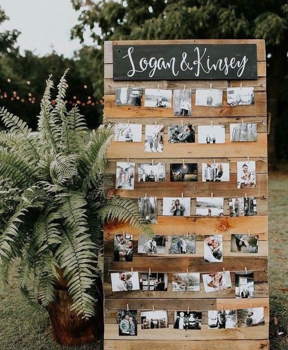 photo decorations for neutral fall wedding colors sage green and gold