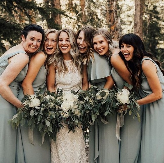 sage green wedding dress