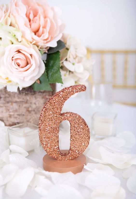 gold table numbers blush table centerpiece for blush gold beach wedding colors 2020