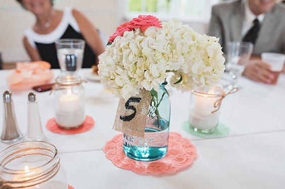 pink and coral table numbers for pink coral beach wedding colors 2020