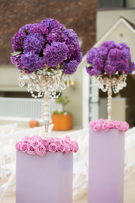 purple and lilac wedding ceremony decoration for purple lilac beach wedding colors 2020