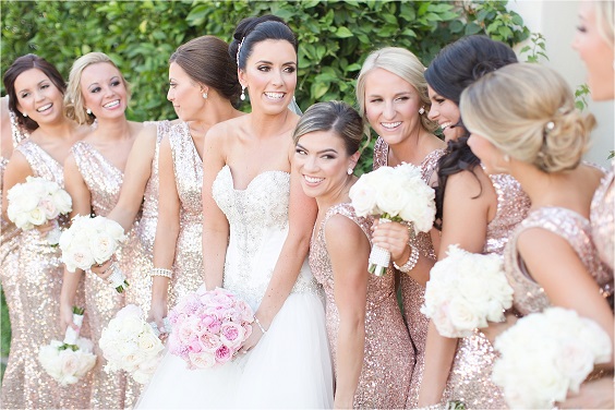 rose gold bridesmaid dresses for gorgeous rose gold and navy blue wedding