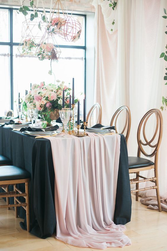 navy blue and blush wedding table cloth and rose gold chairs for rose gold and navy blue and blush rose gold and navy blue wedding