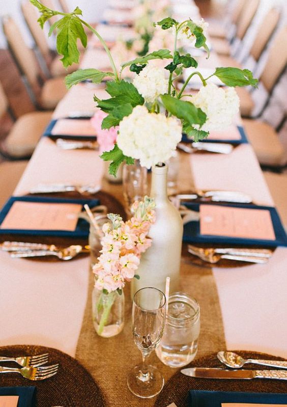 wedding table navy blue napkin and blush menus for rose gold and navy blue and blush rose gold and navy blue wedding
