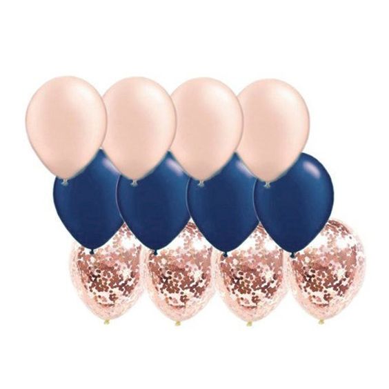 rose gold and navy blue wedding balloons for spring rose gold and navy blue wedding