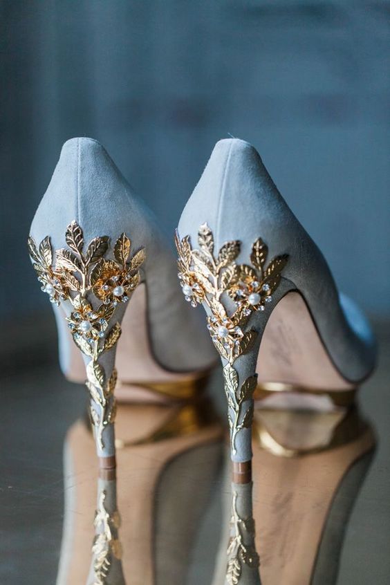 dusty blue and gold wedding shoes for navy gold and dusty blue wedding color combo