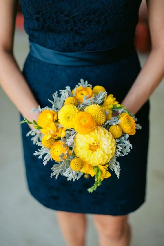 yellow wedding bouquets