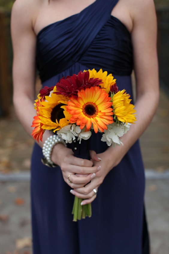Navy blue with yellow dress hot sale