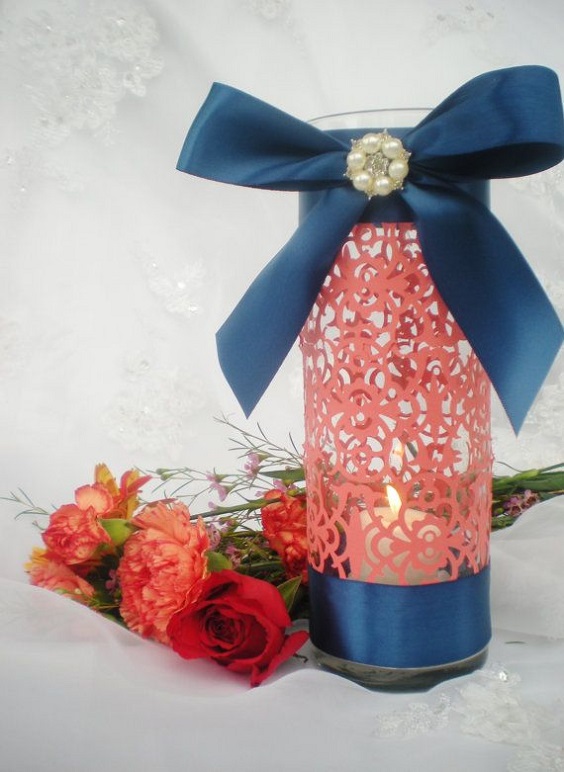 navy and coral wedding decoration for navy blue and coral wedding color navy coral spring