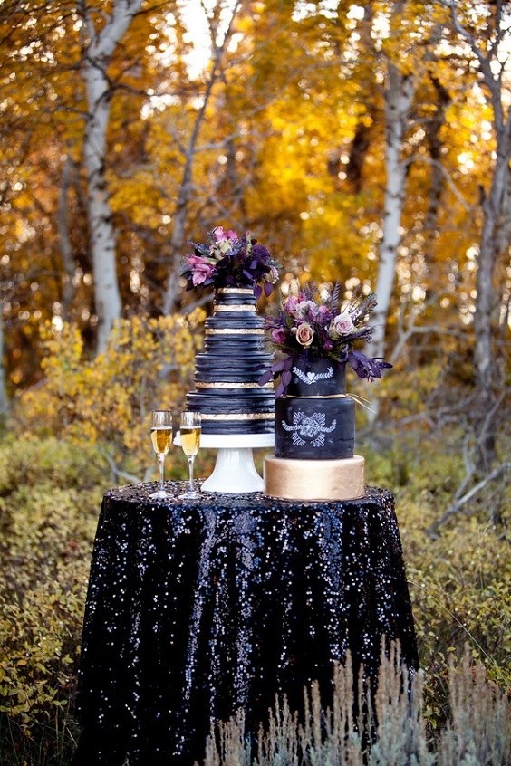 black table cloth black and gold wedding cake for spring black and gold wedding