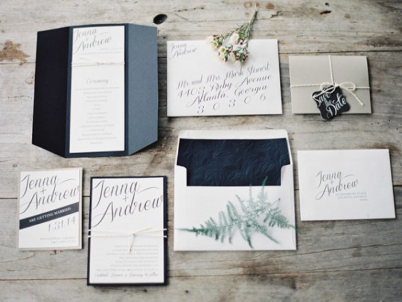 black invitations for winter black and gold wedding