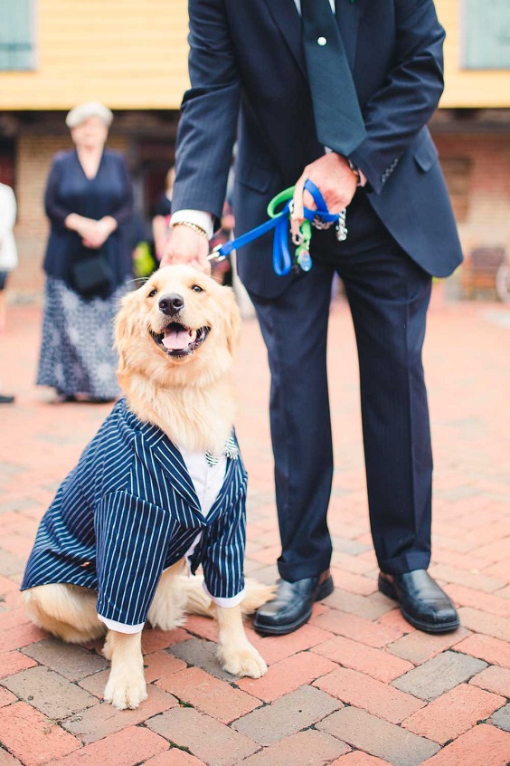 navy mens suit for summer wedding in country barn