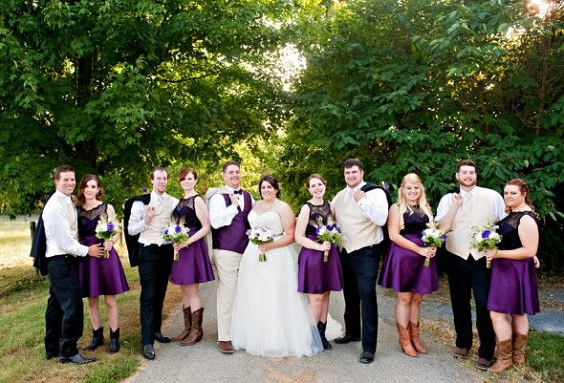 Colors Wedding Purple and White Country Barn Wedding Purple