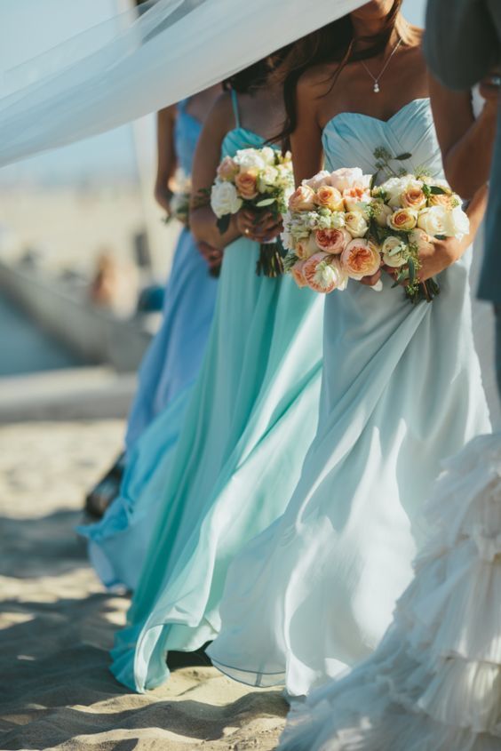 mint and aqua wedding bridesmaid dresses for mint and aqua simple beach wedding