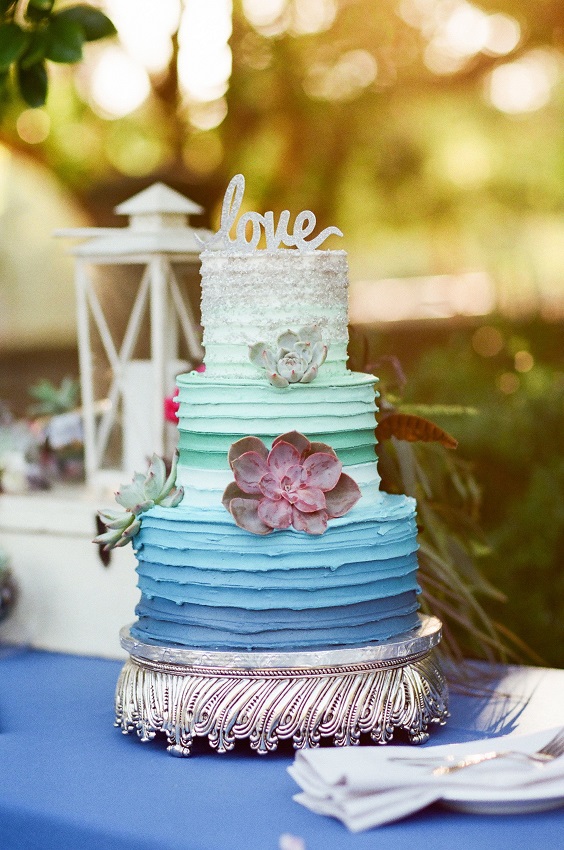 mint and aqua wedding cake for mint and aqua simple beach wedding