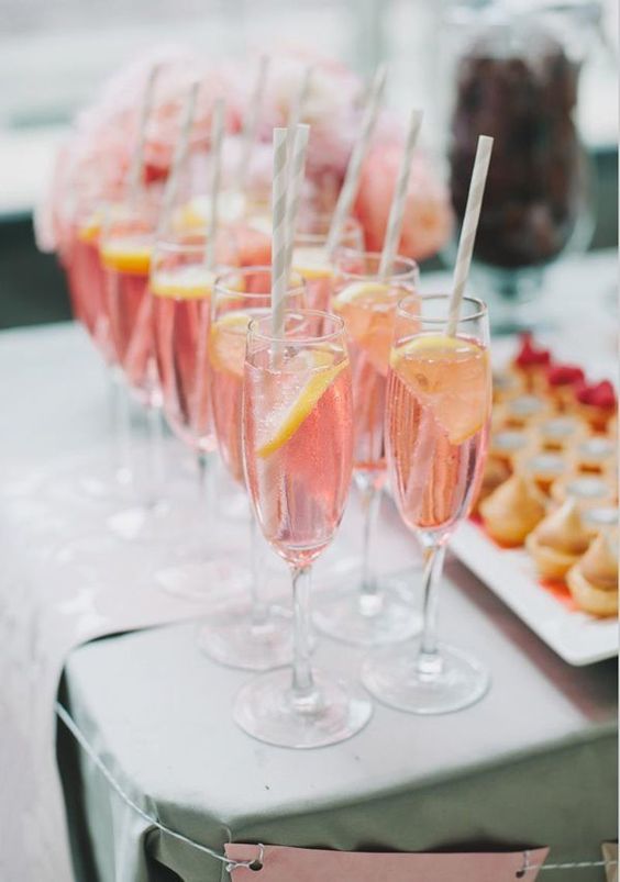 wedding pink and yellow drinks and desserts for pink and yellow simple beach wedding