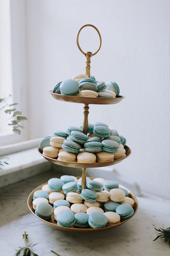 sky blue and white macaroons for sky blue and white simple beach wedding