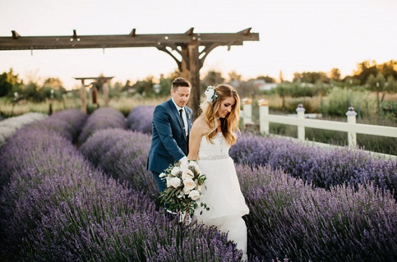 lavender farm for rustic outdoor wedding colors lavender and wheat