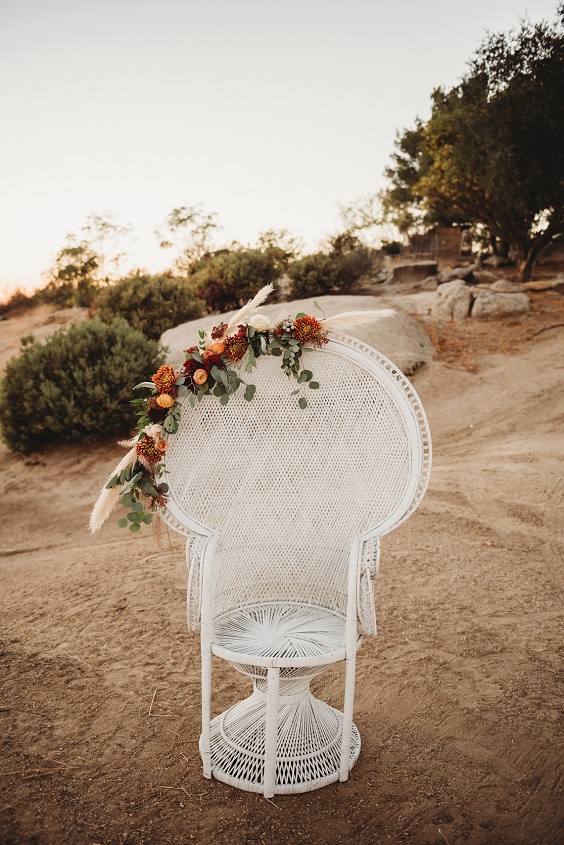 rust chair rust blush centerpiece for rust blush boho chic wedding