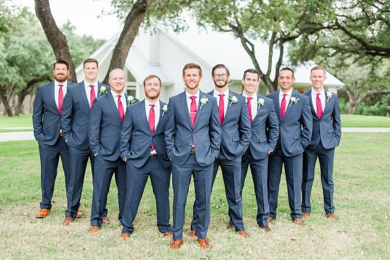 blue men suit red men tie for gray blue red outdoor october wedding