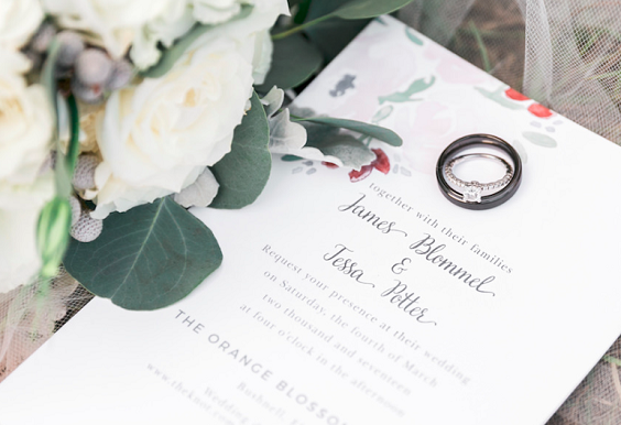 wedding invitations and cream flowers for cream rustic elegant wedding