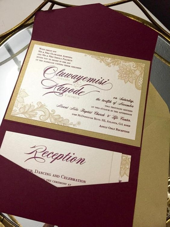 burgundy gold wedding invitations for burgundy gold rustic elegant wedding