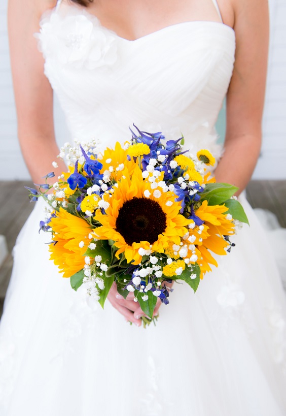 royal blue and yellow bouquets for royal blue yellow blue and yellow wedding